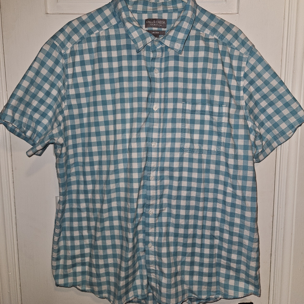 Falls Creek Men's Blue Checkered Shirt